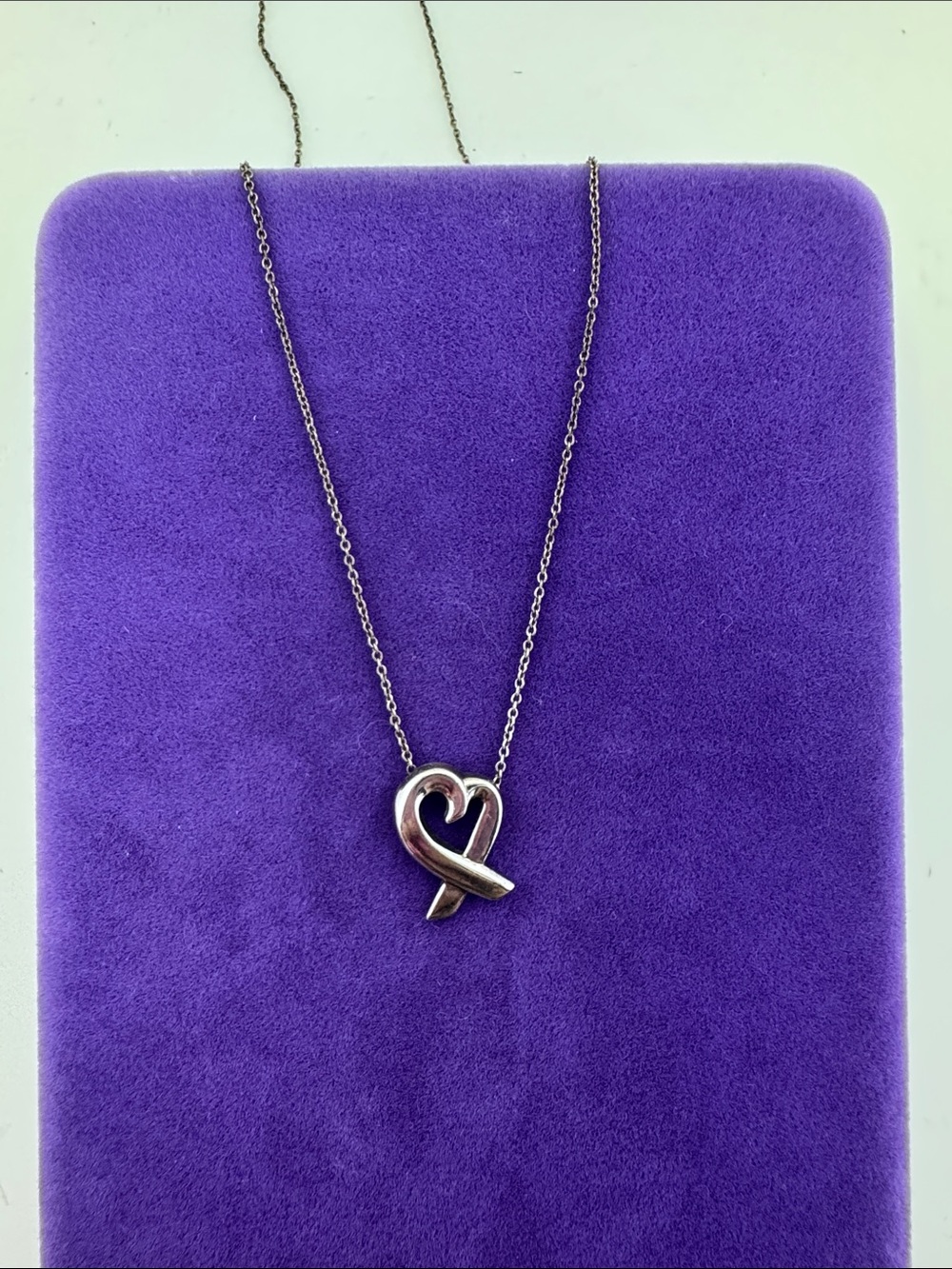 💛 Sterling Silver Tiffany & Co Paloma Picasso Loving Heart Necklace | Designer